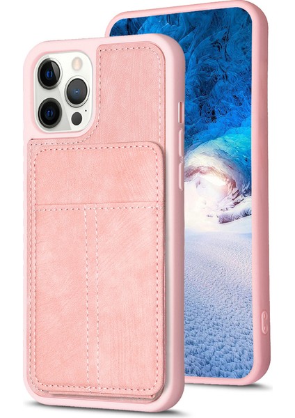 iPhone 15 Plus Kart Sahibi Tasarım Telefon Kılıfı Stand Anti-Çizgi Pu Deri+Tpu Mobil Kapak (Yurt Dışından)