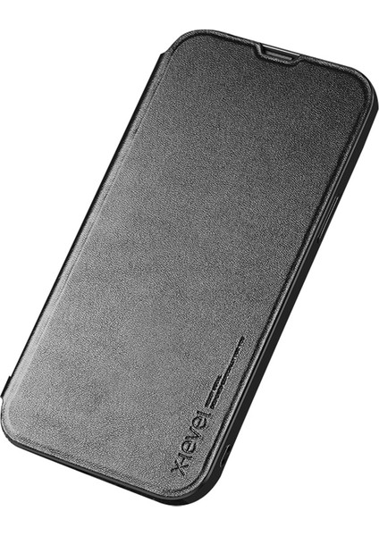 iPhone 15 Plus Manyetik Kapatma Pu Deri Flip Cover Şok Geçirmez Stand Kılıfı (Yurt Dışından)