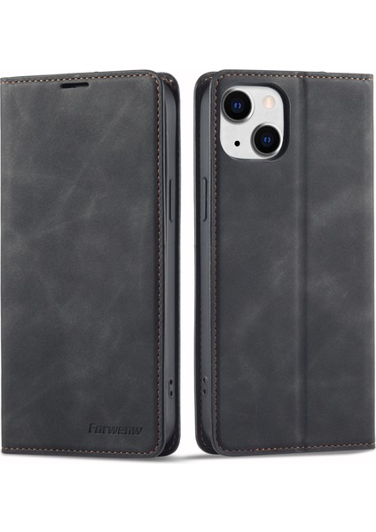 iPhone 15 Plus Şok Geçirmez Cüzdan Telefon Kılıfı Cilt Touch Deri Cüzdan Telefon Kapağı (Yurt Dışından)