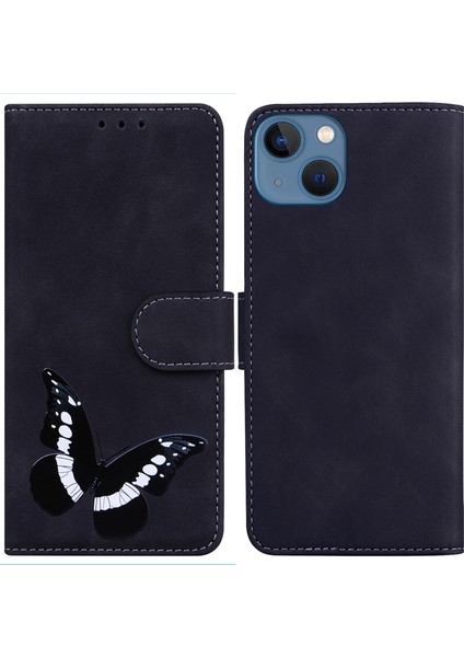 iPhone 15 Plus Deri Kabuk Plus Kırpma Anti-Çizgi Flip Stand Cüzdan Kasa Telefon Kapağı (Yurt Dışından)