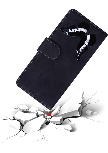 iPhone 15 Plus Deri Kabuk Plus Kırpma Anti-Çizgi Flip Stand Cüzdan Kasa Telefon Kapağı (Yurt Dışından)