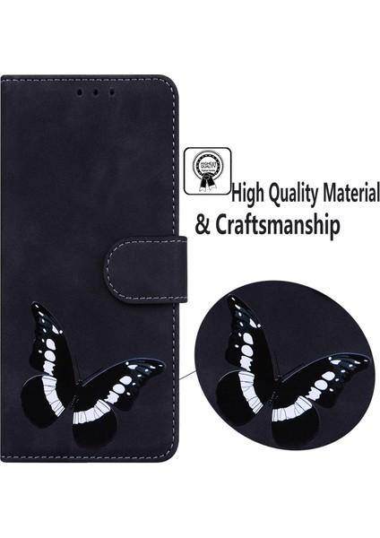 iPhone 15 Plus Deri Kabuk Plus Kırpma Anti-Çizgi Flip Stand Cüzdan Kasa Telefon Kapağı (Yurt Dışından)