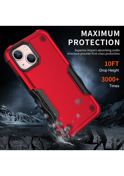 iPhone 15 Plus Anti Slip Tutuşları Telefon Kılıfı Pc + Tpu Çift Katman Şok Emilim Koruyucu Kapak (Yurt Dışından)