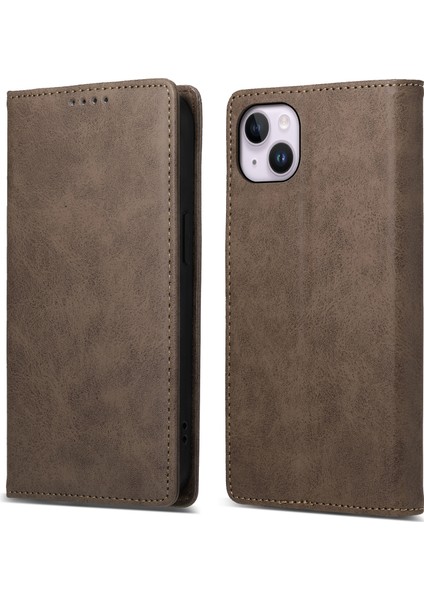 iPhone 15 Plus Pu Deri Telefon Kılıfı Rfıd Engelleyen Telefon Kabuk Cüzdan (Yurt Dışından)
