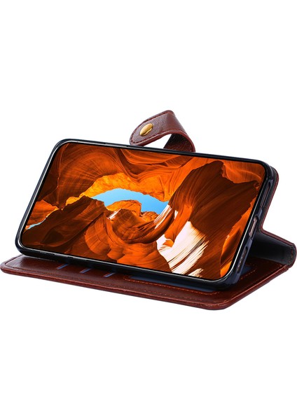 iPhone 15 Plus Cüzdan Deri Telefon Kılıfı, Kayışlı Stand Zipper Cep Cep Telefonu Kapağı (Yurt Dışından)