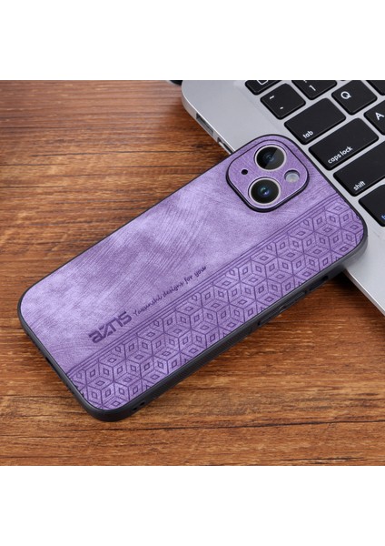 iPhone 15 Plus Ön Kara Çizelge Telefon Kabuğu Pu Deri+Tpu Telefon Geri Kapak (Yurt Dışından) indirimleri