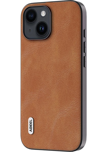 iPhone 15 Plus Telefon Kılıfı, Cowhide Doku Pu Deri Kaplamalı Pc + Tpu Kapağı (Yurt Dışından)