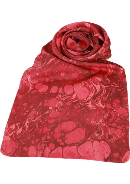 EL İŞÇİLİĞİ KADIN RENKLİ EBRU FULAR 167*33 cm - F0022 fiyatları