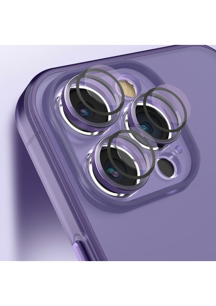 iPhone 15 Plus Şok Geçirmez Telefon Kılıfı Pc+Tpu Cam Lens Film ile Tebrik Mat Kapak (Yurt Dışından)
