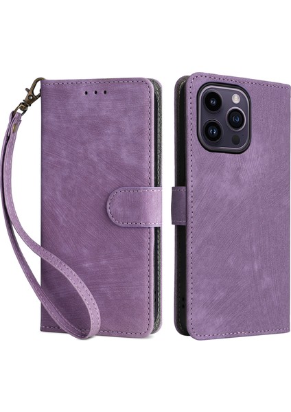 iPhone 15 Plus Pu Deri Telefon Kabuğu, Cüzdan Telefon Kılıfı Rfıd Engelleme Stand Kapağı Kayış (Yurt Dışından)