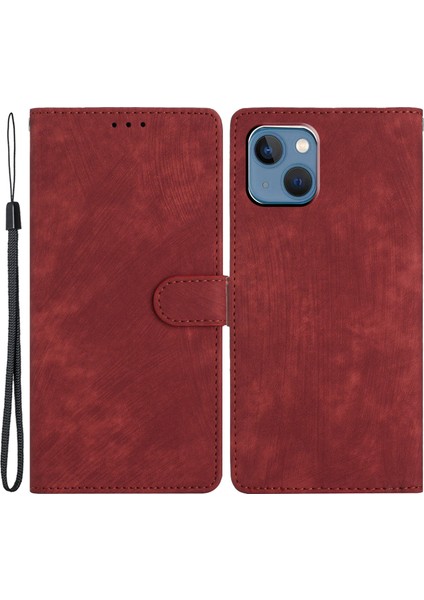 iPhone 15 Plus Stand Cilt Touch Cep Telefonu Kapağı Pu Deri Cüzdan Ince Cep Telefon Kılıfı (Yurt Dışından)