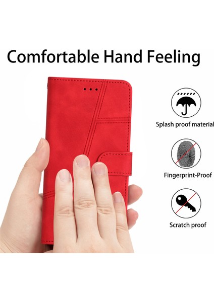 iPhone 15 Plus Cilt Touch Telefon Kılıfı Retro Pu Deri Cüzdan Kapağı Standlı (Yurt Dışından)
