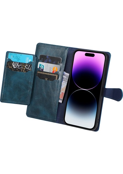iPhone 15 Telefon Kasası Cüzdan Fermuarlı Cep Şok Geçirmez Pu Deri Kabuk Flip Stant Telefon Kapağı (Yurt Dışından) modelleri