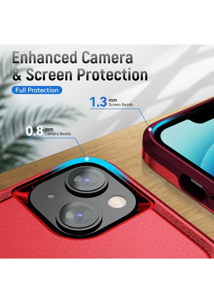 iPhone 15 Plus Şok Geçirmez Telefon Kasası Önleme Önleyici Pc+Tpu Arka Kapak (Yurt Dışından)