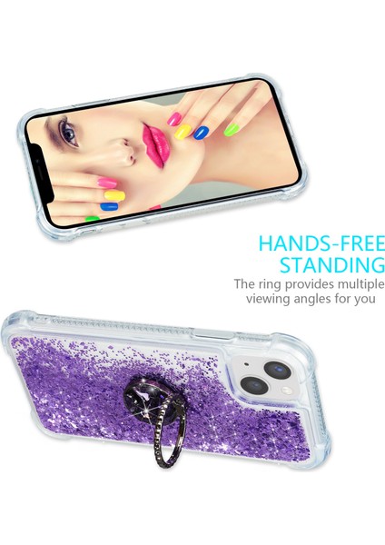 iPhone 15 Yumuşak Tpu Telefon Kılıf Halka Tutucu Kickstand Telefon Kapağı (Yurt Dışından)