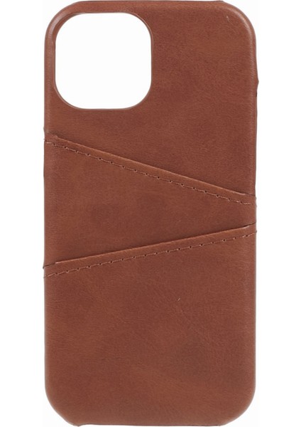 iPhone 15 Pu Deri Kaplamalı Pc Kapak 2 Kart Yuvaları Çizgiye Döküm Anti Telefon Kılıfı (Yurt Dışından)