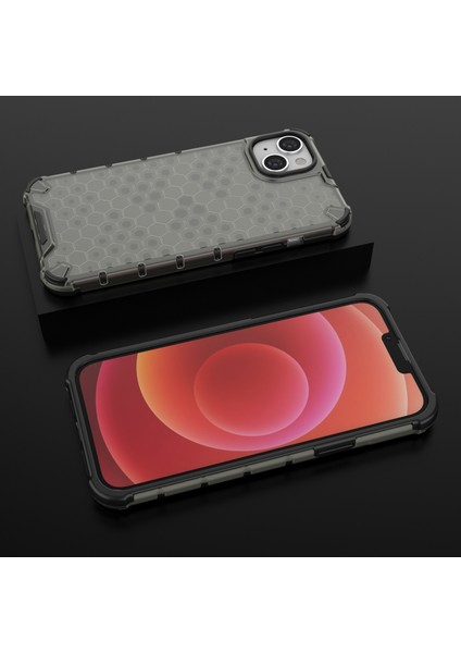 iPhone 15 Plus Telefon Kılıfı, Tpu+Pc Telefon Kabuğu Petek Dokusu Arka Kapak (Yurt Dışından)