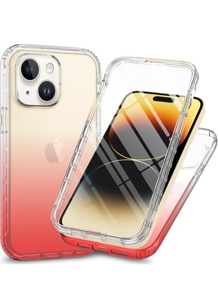 iPhone 15 Koruyucu Kapak, Gradyan Renkli Pc+Tpu Telefon Kasası (Yurt Dışından)