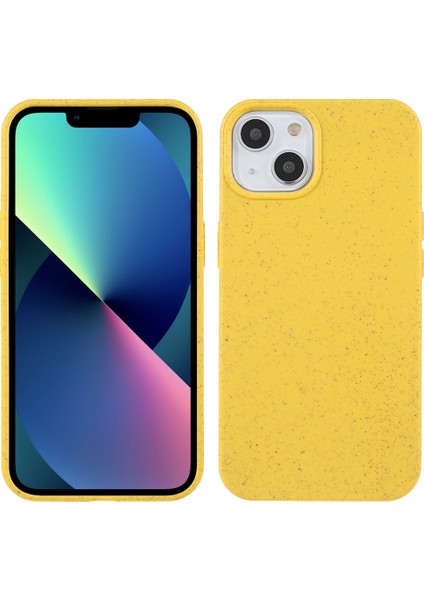 iPhone 15 Mat Biyolojik Kırılabilir Kasa Buğday Saman+Tpu Hibrid Telefon Kapağı (Yurt Dışından)