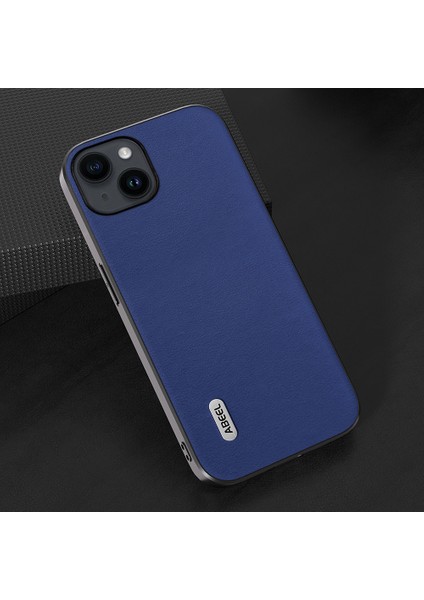 iPhone 15 Dokulu Pu Deri+Tpu Koruyucu Kapak Cep Telefonu Geri Kılıf (Yurt Dışından)