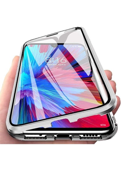iPhone 15 Manyetik Metal Çerçeve + Çift Taraflı Temperli Cam Telefon Kılıfı (Yurt Dışından)
