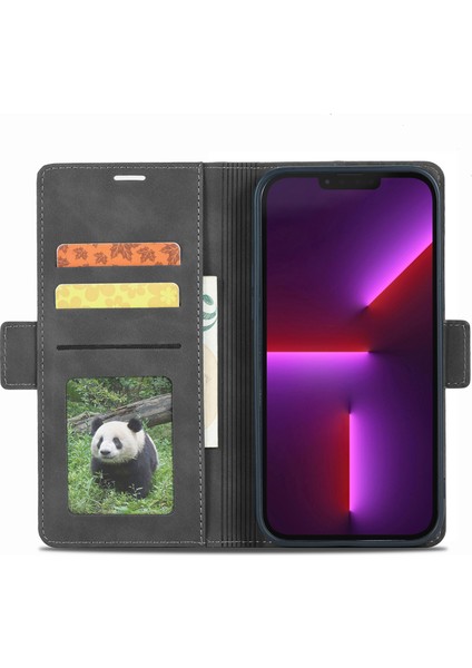 iPhone 15 Çizgiye Karşı Çizelge Anti Tele Kılıfı Deri Cüzdan Telefon Kapağı Kapak Stand Kabuğu (Yurt Dışından)