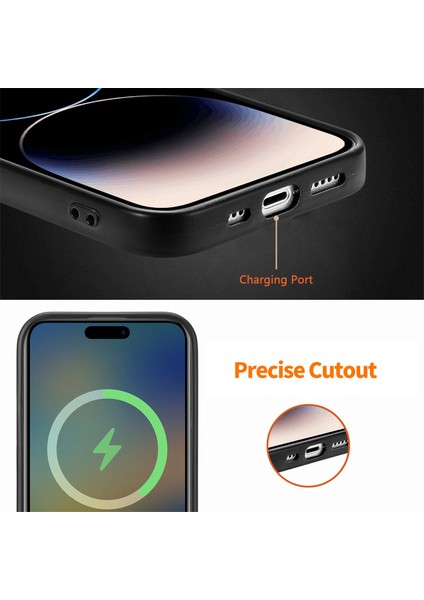 iPhone 15 Retro Doku Telefon Kılıfı Pu Deri Kaplamalı Pc Kapağı (Yurt Dışından)