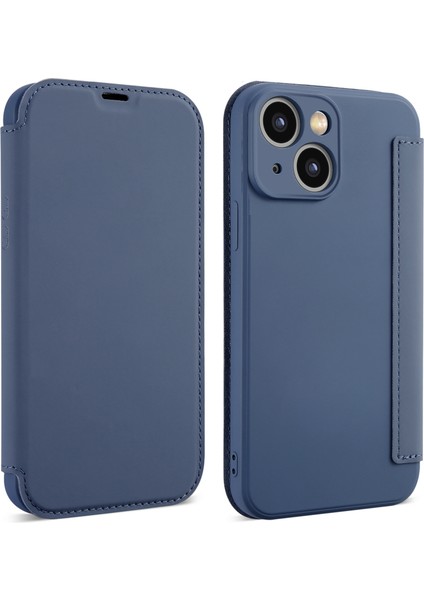 iPhone 15 Kart Tutucu Kickstand Sıvı Silikon Yumru Koruma Koruyucu Kılıf Cilt Touch Telefon Kapağı (Yurt Dışından)