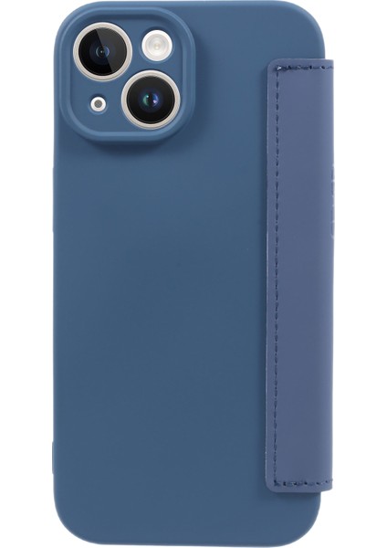 iPhone 15 Kart Tutucu Kickstand Sıvı Silikon Yumru Koruma Koruyucu Kılıf Cilt Touch Telefon Kapağı (Yurt Dışından)