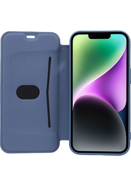 iPhone 15 Kart Tutucu Kickstand Sıvı Silikon Yumru Koruma Koruyucu Kılıf Cilt Touch Telefon Kapağı (Yurt Dışından)