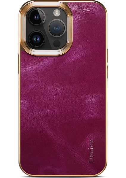 iPhone 15 Pro Mumsu Dokulu Telefon Kılıfı Inek Deri+Pc+Tpu Elektraplatma Kapağı (Yurt Dışından) fiyatları
