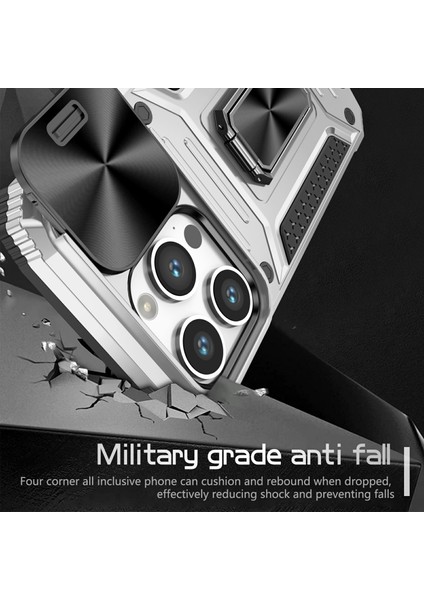 iPhone 15 Pro Lens Koruma Telefon Kılıf Anti-Çizgi Pc+Tpu Kickstand Cover (Yurt Dışından) modelleri