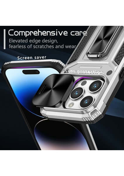 iPhone 15 Pro Lens Koruma Telefon Kılıf Anti-Çizgi Pc+Tpu Kickstand Cover (Yurt Dışından) fırsatları