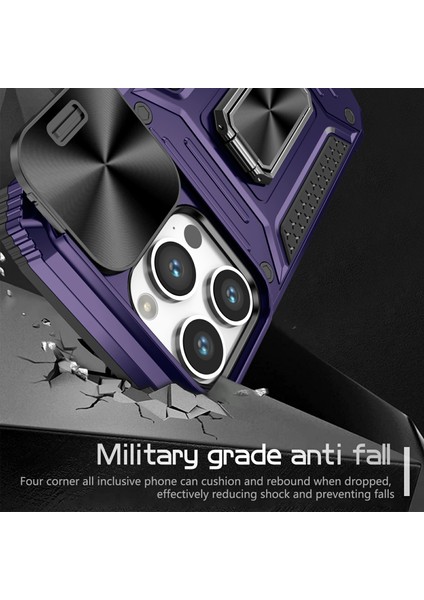 iPhone 15 Pro Lens Koruma Telefon Kılıf Anti-Çizgi Pc+Tpu Kickstand Cover (Yurt Dışından) modelleri