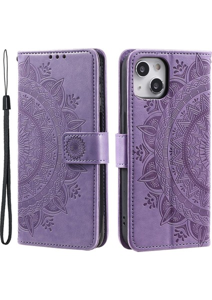 iPhone 15 Pu Deri Stand Kapağı Cüzdan Telefon Kılıfı Kayış (Yurt Dışından)