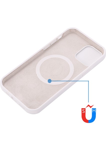 iPhone 15 Yumuşak Silikon Telefon Kılıfı Ince Telefon Kapağı Magsafe Kablosuz Şarj ile Uyumlu (Yurt Dışından)