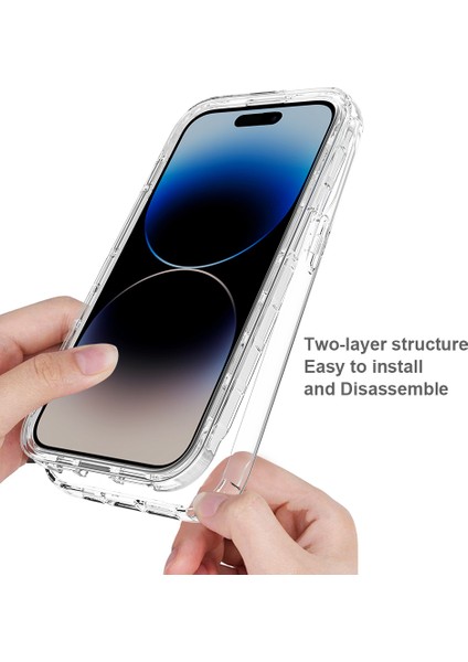iPhone 15 Pro Pc+Tpu Anti-Drop Cover Degrade Telefon Kılıfı (Yurt Dışından)