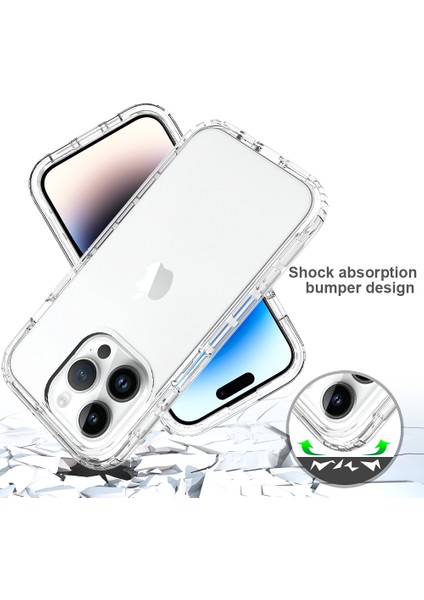 iPhone 15 Pro Pc+Tpu Anti-Drop Cover Degrade Telefon Kılıfı (Yurt Dışından)