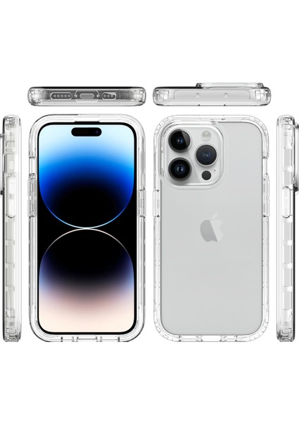 iPhone 15 Pro Pc+Tpu Anti-Drop Cover Degrade Telefon Kılıfı (Yurt Dışından)