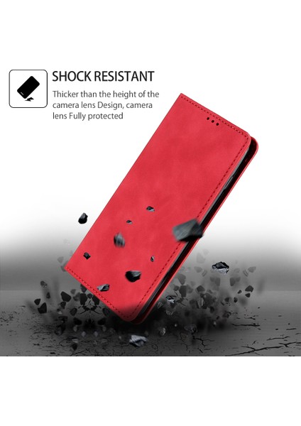 iPhone 15 Pro Pu Deri Kart Tutucu Telefon Kılıfı Cilt-Touch Bırak-Kötü Stand Kapağı (Yurt Dışından)