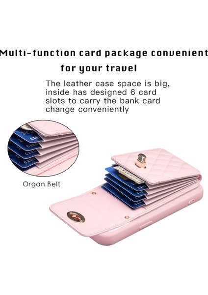 iPhone 15 Pro Ön Kara Çizelge Pu Deri Kaplamalı Tpu Telefon Kapak Kartı Tutucu Kılıf Strap (Yurt Dışından)