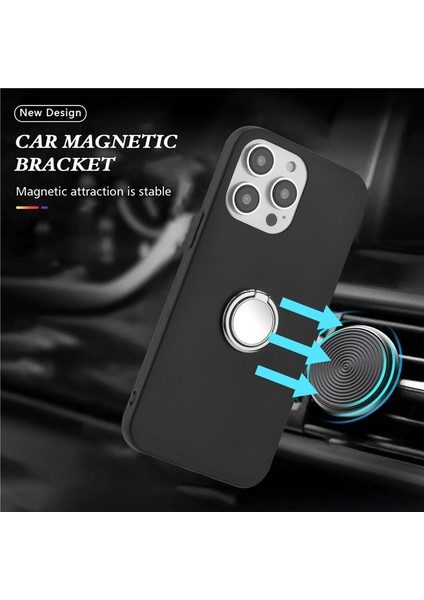 iPhone 15 Pro Koruyucu Kapak, Mat Tpu Kasa Aynası Benzeri Yüzük Kickstand Telefon Kabuğu (Yurt Dışından) fırsatları