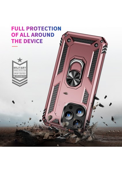 iPhone 15 Pro Max Telefon Kılıfı Pc+Tpu Kickstand Kapak Dahili Manyetik Tutucu Metal Sayfası (Yurt Dışından) fırsatları