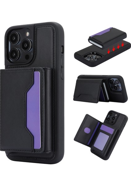 iPhone 15 Pro Max Telefon Kickstand Case, Çıkarılabilir Pop-Up Kart Tutucu ile Telefon Kapağı Rfıd Engelleme (Yurt Dışından) fiyatları
