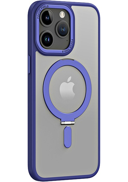 iPhone 15 Pro Max Tpu+Akrilik Damla Koruma Görünmez Kickstand Telefon Kapağı Manyetik Mat Kılıf (Yurt Dışından)