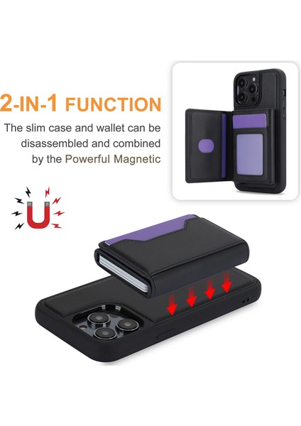 iPhone 15 Pro Max Telefon Kickstand Case, Çıkarılabilir Pop-Up Kart Tutucu ile Telefon Kapağı Rfıd Engelleme (Yurt Dışından) indirimleri