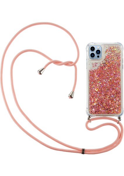 iPhone 15 Pro Max Mapep Telefon Kapağı Sıvı Sequins Case Tpu Cep Telefon Kabuğu Kayış (Yurt Dışından)