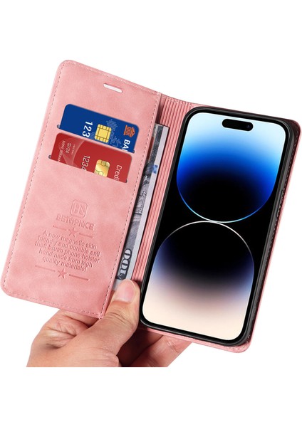 iPhone 15 Pro Max Cüzdan Tpu + Pu Deri Telefon Kapağı Rfıd Engelleme Stand Telefon Kılıfı (Yurt Dışından) indirimleri