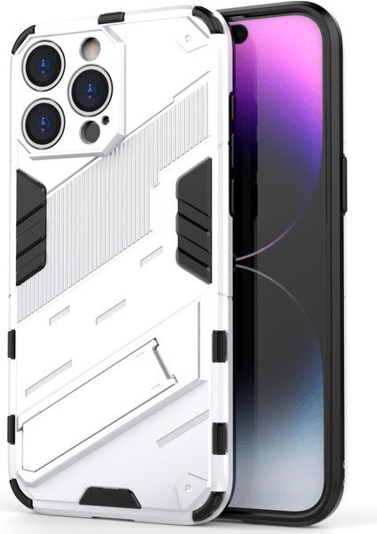 iPhone 15 Pro Max Kickstand Telefon Kılıfı, Bırak Koruma Telefon Kapağı Pc+Tpu Geri Kabuk (Yurt Dışından)