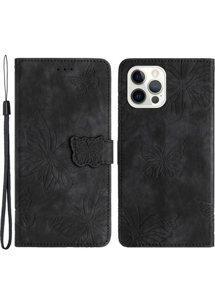 iPhone 15 Pro Max Telefon Kılıfı Cilt Touch Pu Deri Cüzdan Stand Kapağı Kayış (Yurt Dışından)
